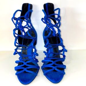 Zara Royal Blue Strappy Heels SZ 38EU/7.5US